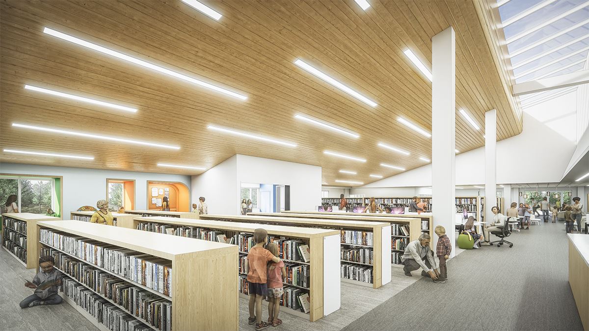 Park Grove Library Interior Renderings