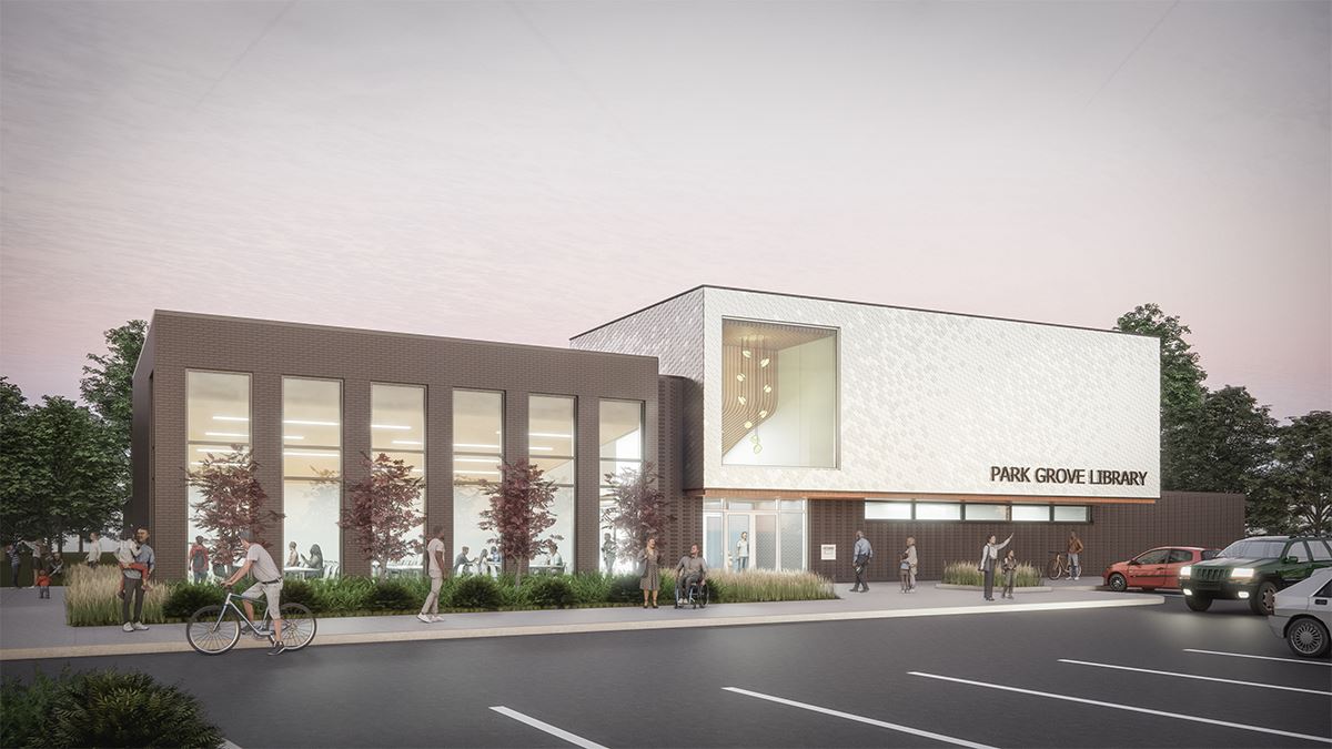 Park Grove Library Front Entrance Final Renderings